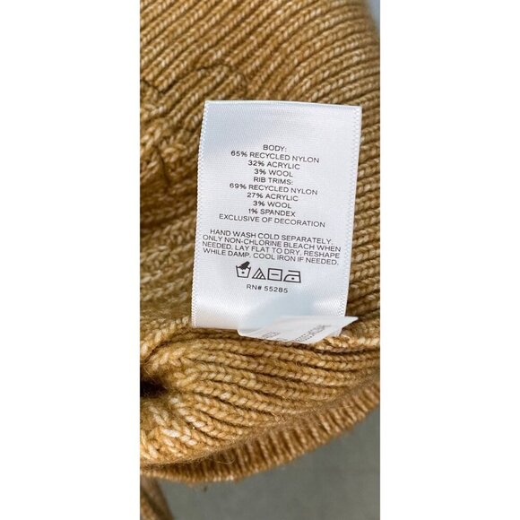 Express Y2K Women's Medium Camel Knit Cropped Tank Top Black Floral Embroidery - Picture 4 of 4